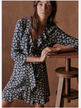 Sezane Asianne Dress in Cara Print